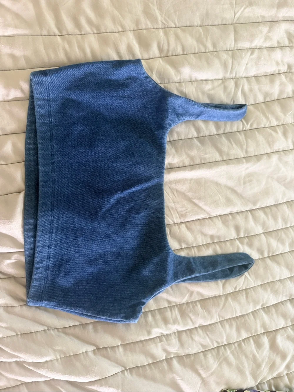 Susana Monaco Denim Blue Crop Top & Mini Skirt SET Small $255 Retail. *SET*